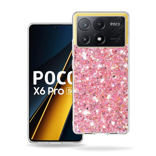 Case for Xiaomi Poco X6 Pro, Techsuit, Sparkly Glitter, Pink