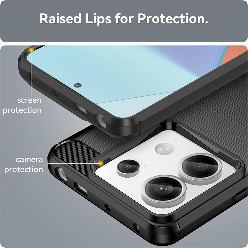Case for Xiaomi Redmi 13C 5G / 13C / Poco C65, Techsuit, Carbon, Black