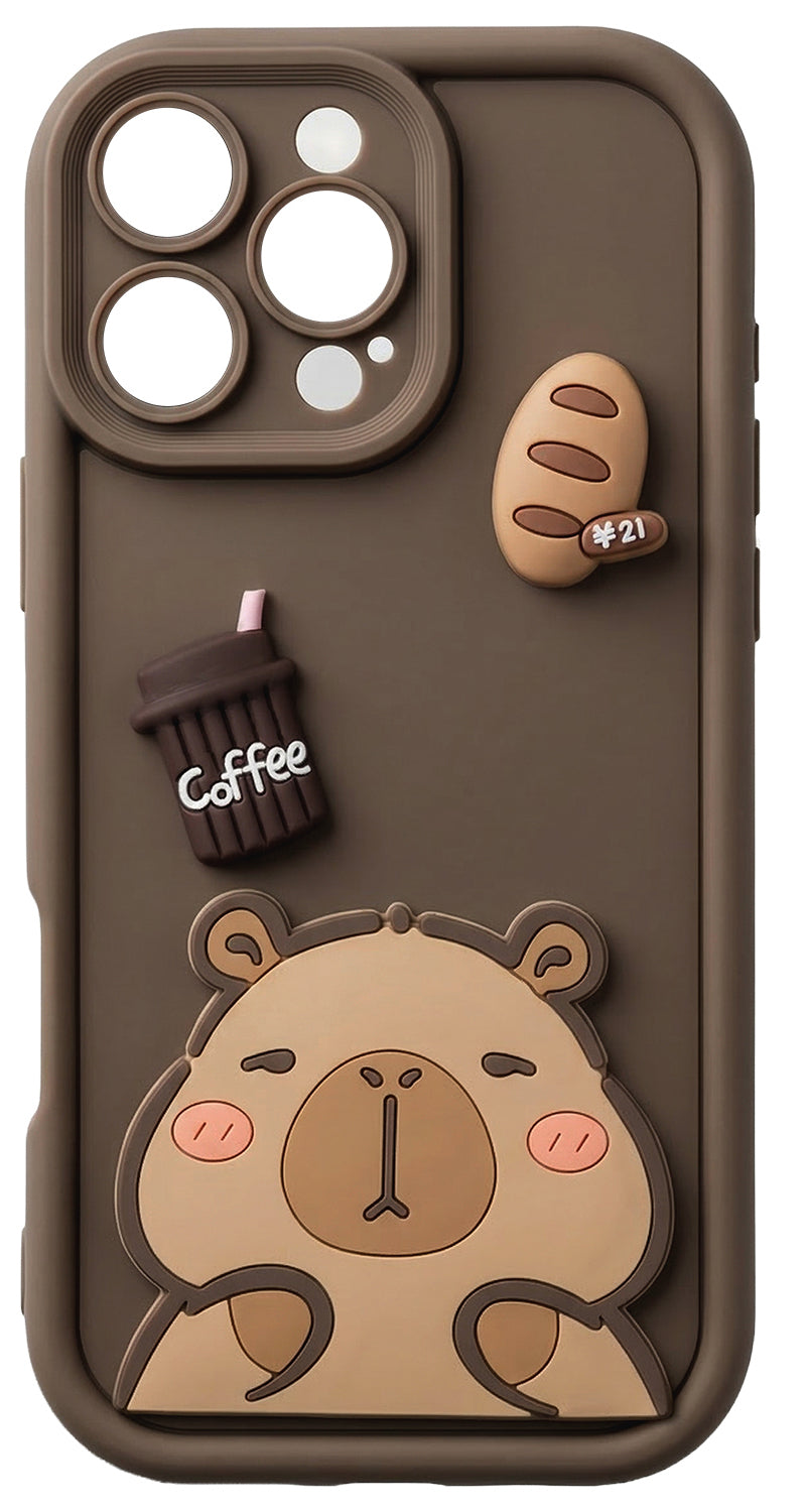Case for Xiaomi Redmi Note 15 Pro 5G, OEM, Ultra Trendy 3D Capybara, Brown