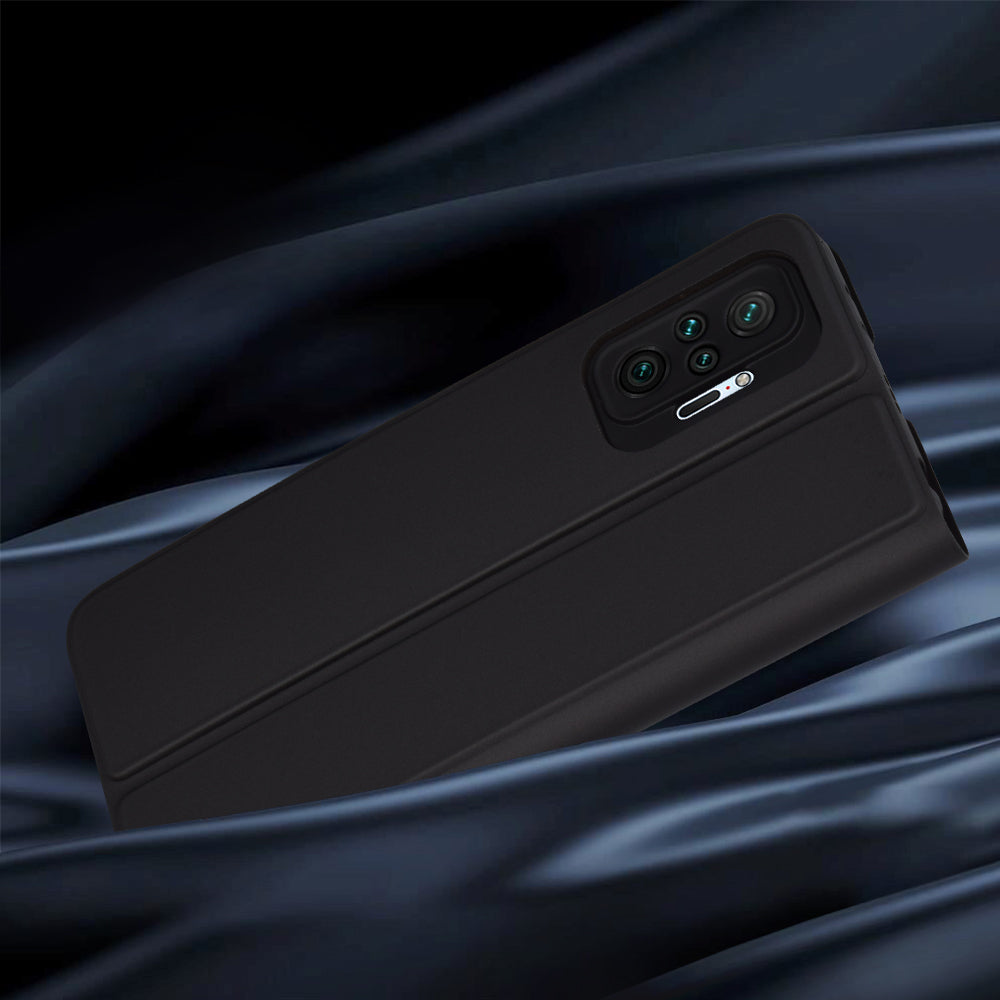 Case for Xiaomi Redmi Note 10 Pro Max / Note 10 Pro, Techsuit, Magskin Book, Black