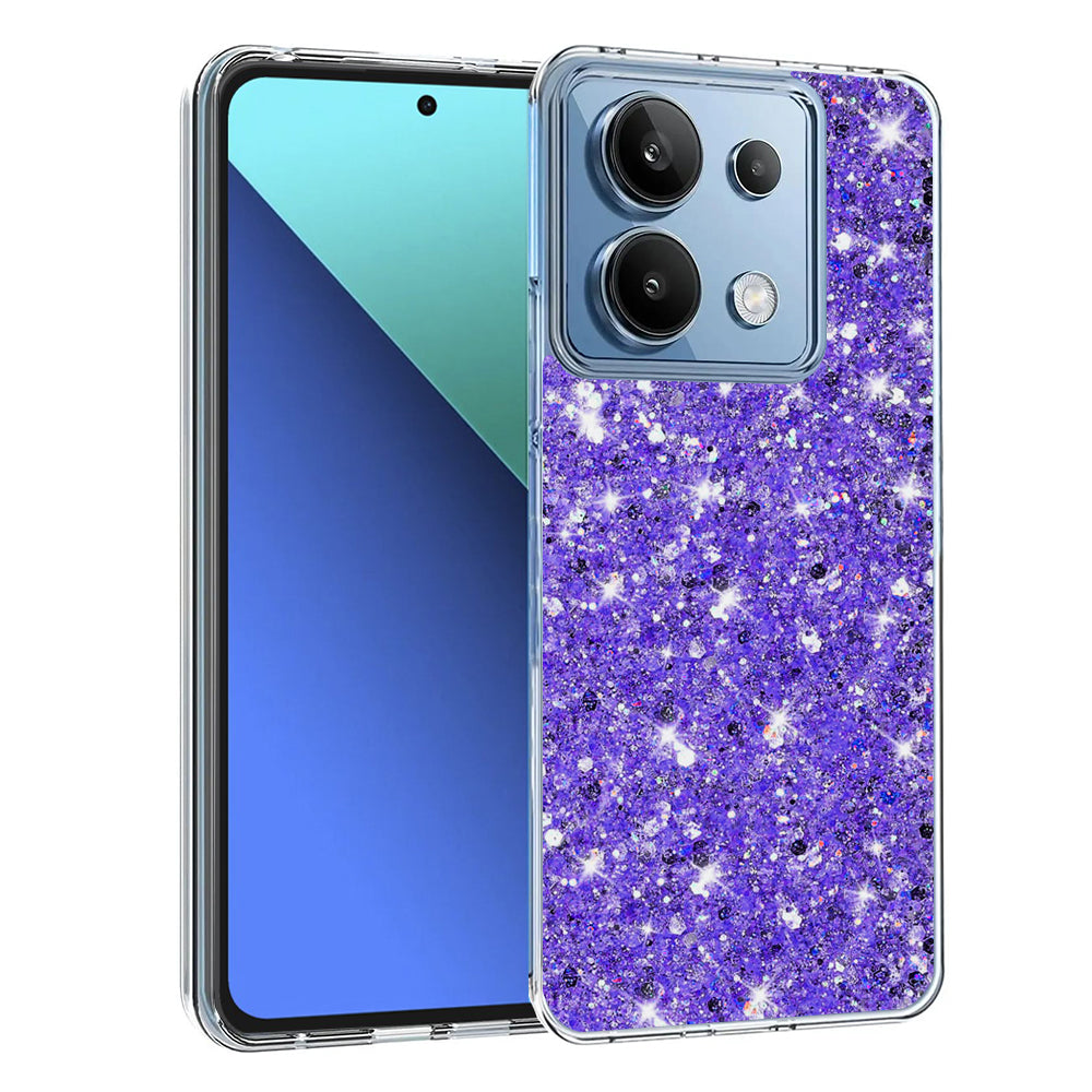 Case for Xiaomi Redmi Note 13 4G, Techsuit, Sparkly Glitter, Purple