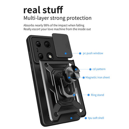 Case for Xiaomi Redmi Note 13 Pro 4G / Poco M6 Pro 4G, Techsuit, CamShield, Black