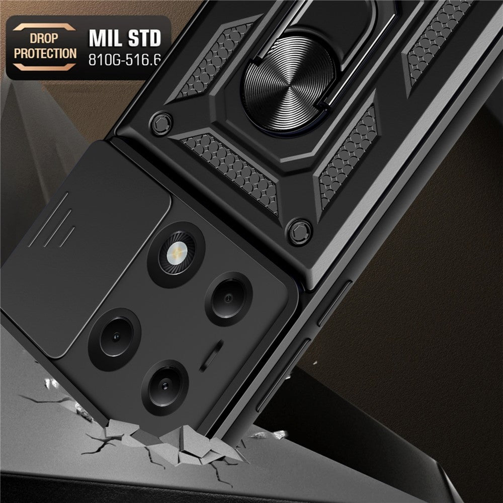 Case for Xiaomi Redmi Note 13 Pro 4G / Poco M6 Pro 4G, Techsuit, CamShield, Black