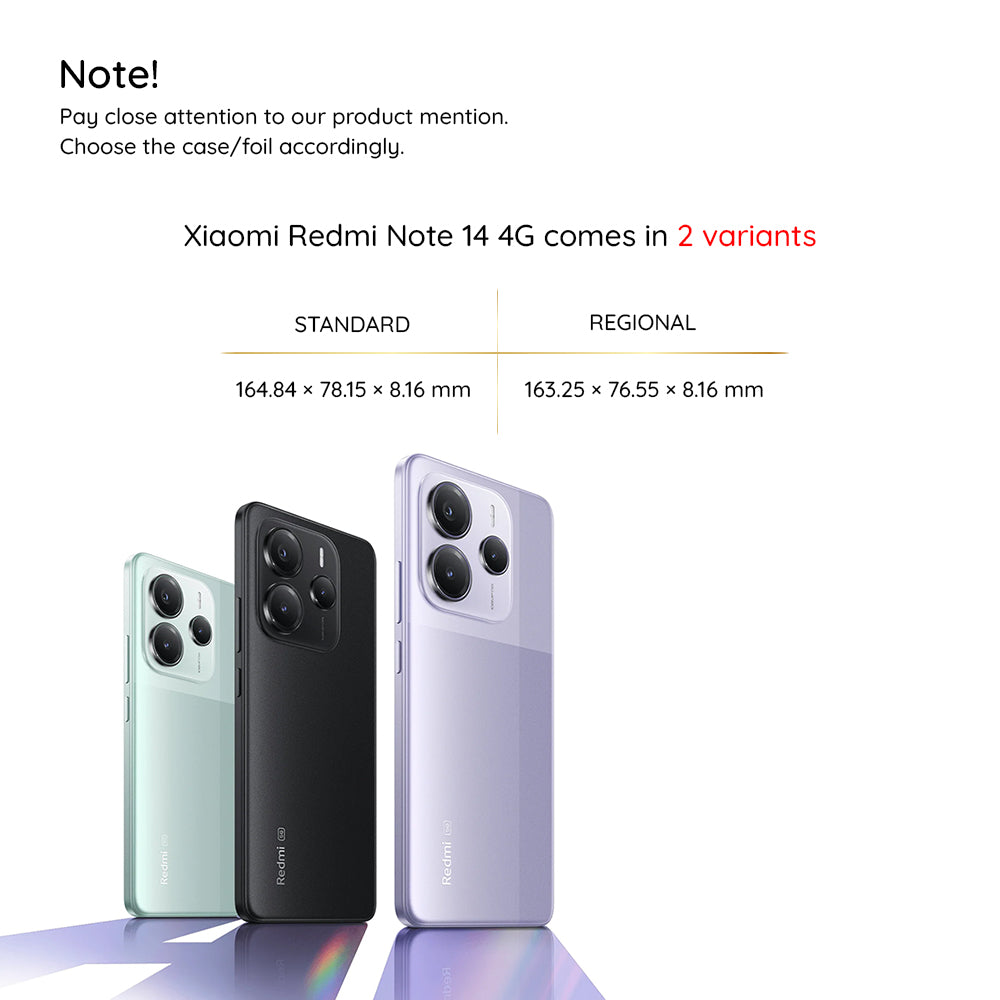 Case for Xiaomi Redmi Note 14 4G (Regional), Techsuit, Shockproof Clear, Transparent