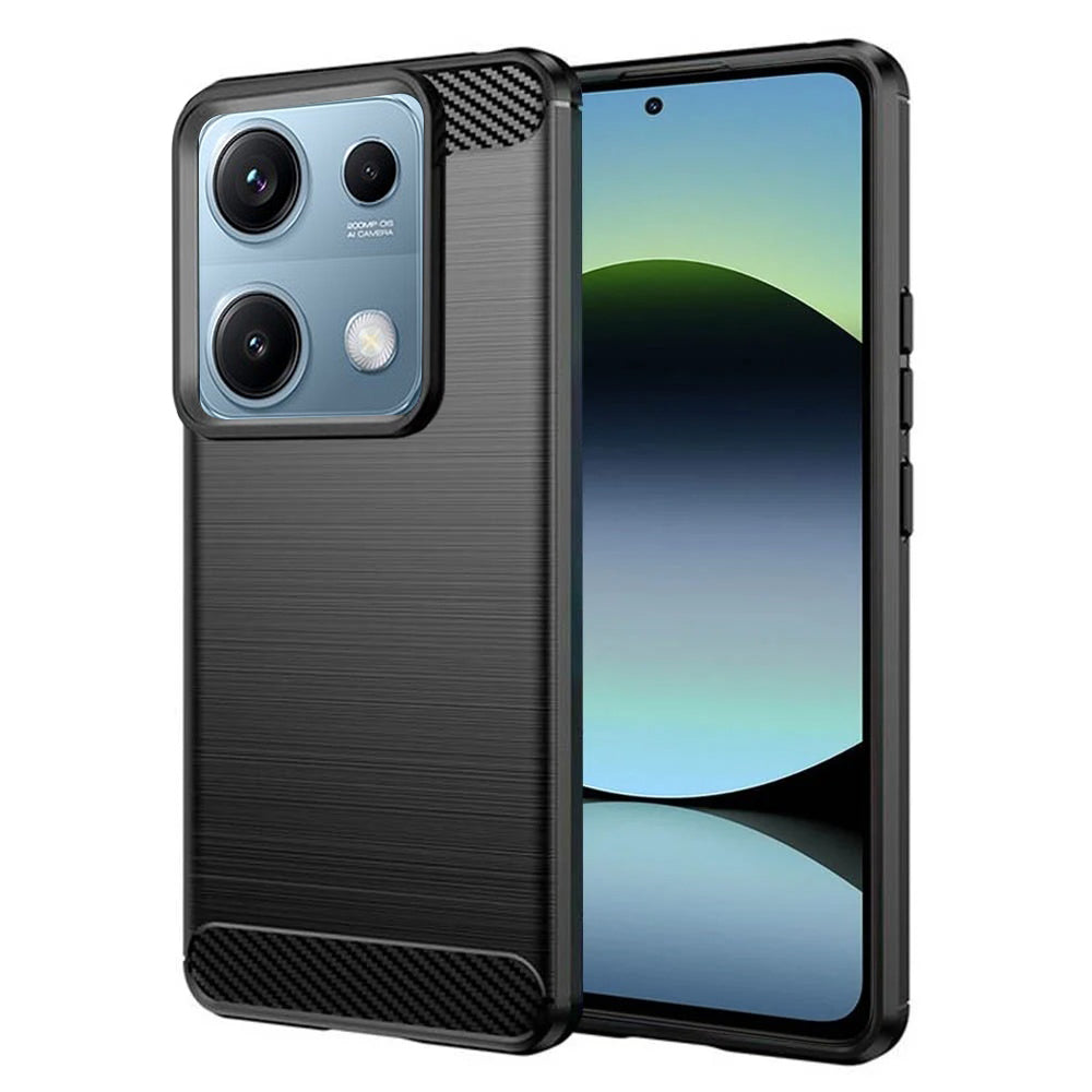 Case for Xiaomi Redmi Note 14S, Techsuit, Carbon, Black