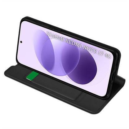 Case for Xiaomi Redmi Note 17 4G / Note 17 5G, Techsuit, Magskin Book, Black