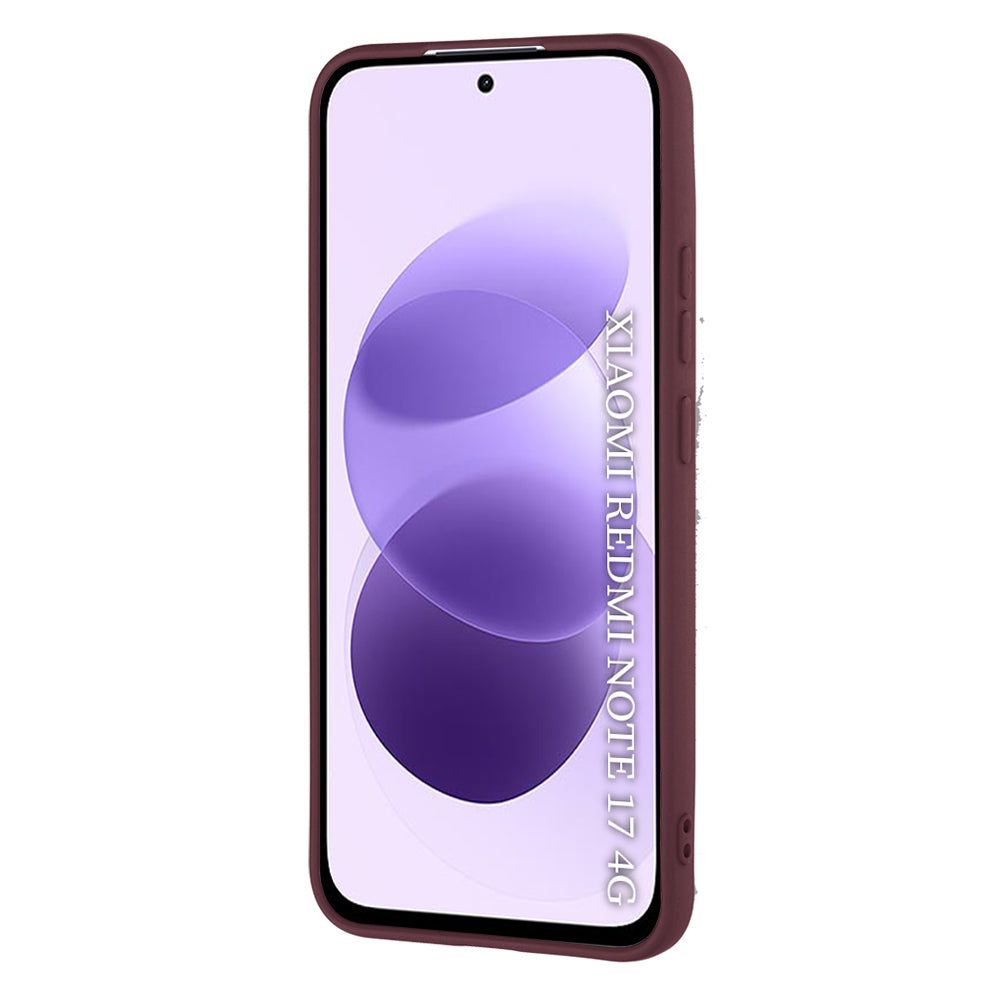 Case for Xiaomi Redmi Note 17 4G / Note 17 5G, Techsuit, SoftFlex, Burgundy