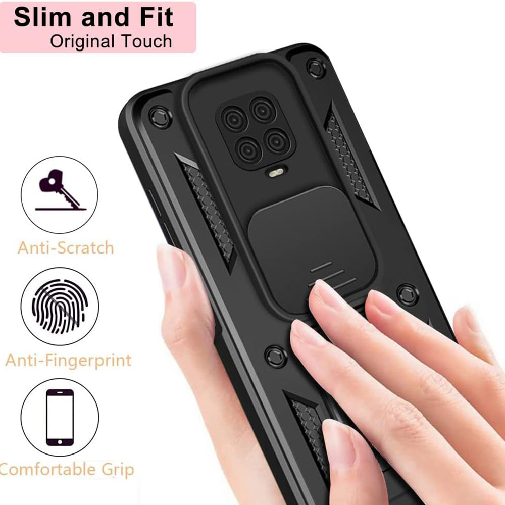 Case for Xiaomi Redmi Note 9S / Note 9 Pro / Note 9 Pro Max, Techsuit, CamShield, Black