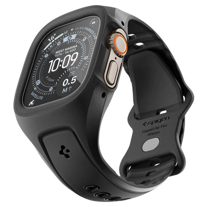 Spigen Liquid Air Pro Case with Screen Protector for Apple Watch Ultra Series, Matte Black ACS11416
