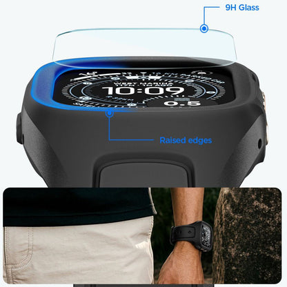 Spigen Liquid Air Pro Case with Screen Protector for Apple Watch Ultra Series, Matte Black ACS11416