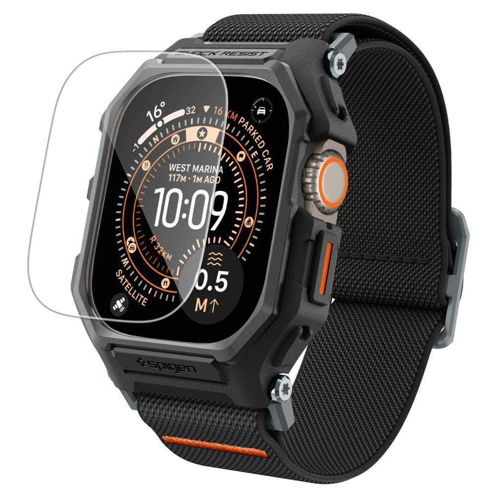Spigen Lite Fit Pro Case with Screen Protector for Apple Watch Ultra Series, Matte Black ACS11415