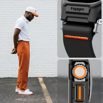 Spigen Lite Fit Pro Case with Screen Protector for Apple Watch Ultra Series, Matte Black ACS11415