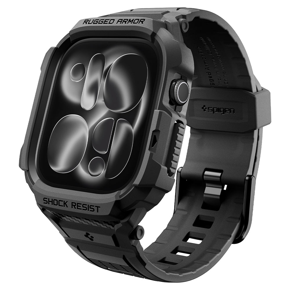 Spigen Rugged Armor Pro Case for Apple Watch Series 12 46mm, Matte Black ACS11894