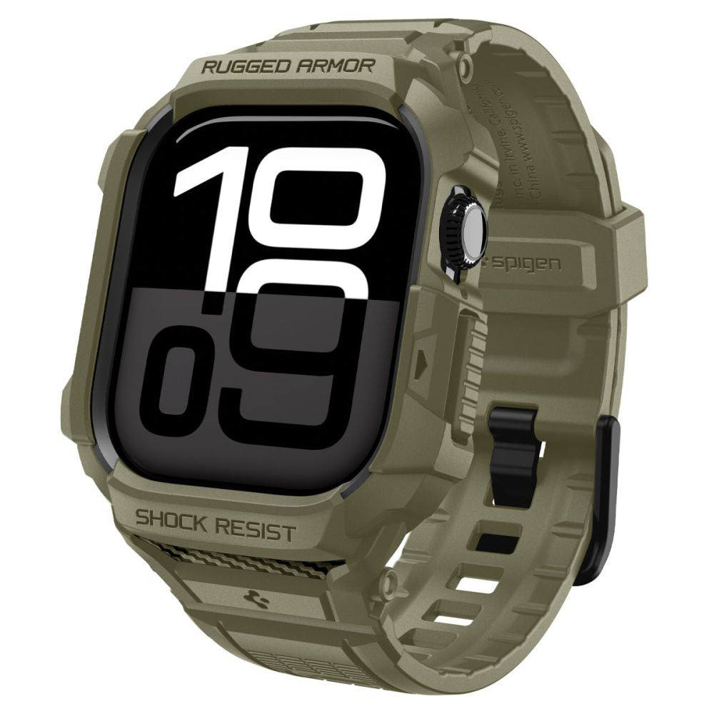 Spigen Rugged Armor Pro V2 Case for Apple Watch Series 10 / 11 46mm, Khaki ACS10507