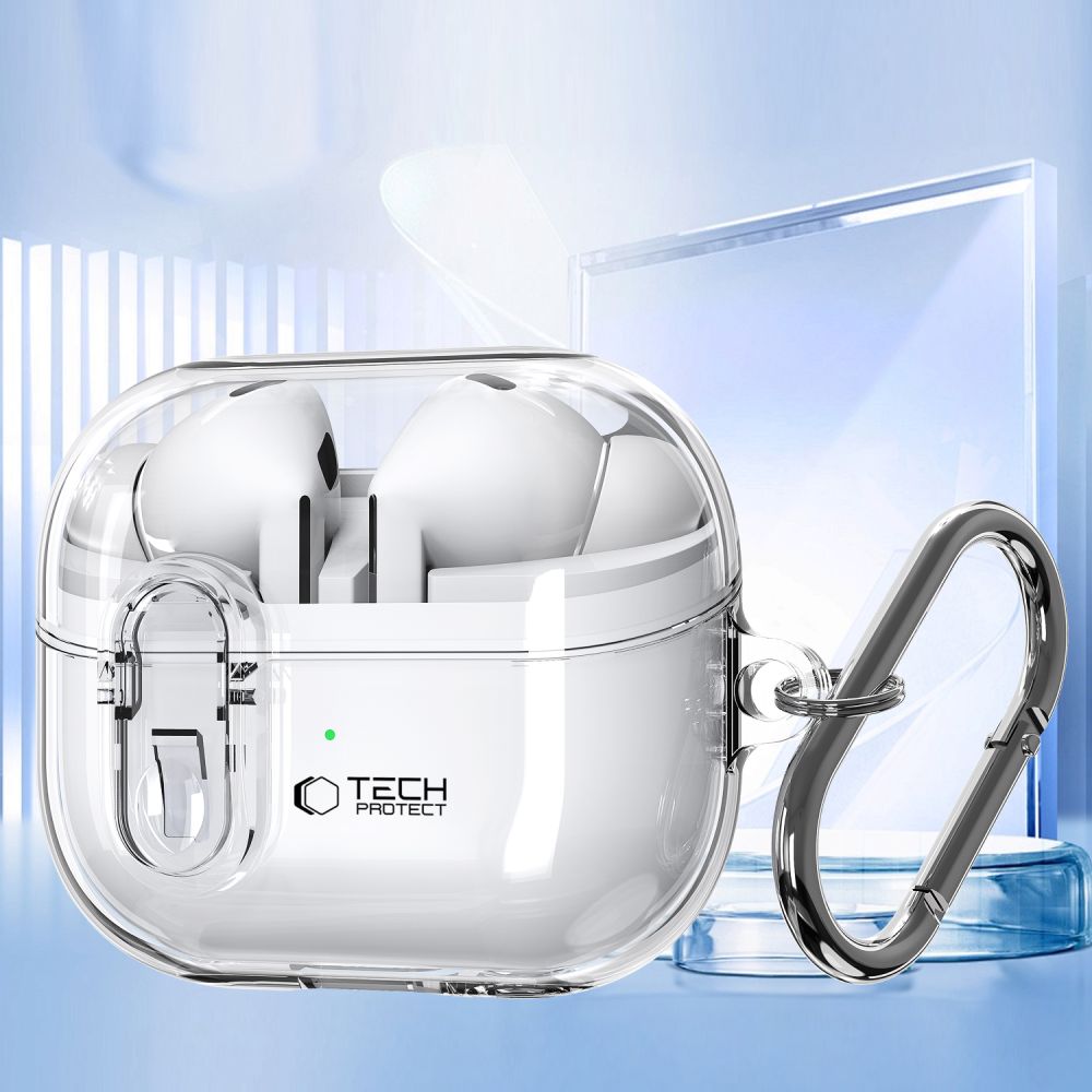 Tech-Protect Flexair Case for Samsung Galaxy Buds3 FE / Buds3 Pro / Buds3, Transparent