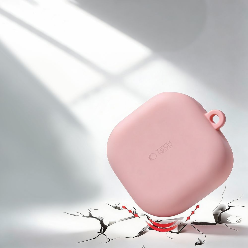 Tech-Protect Silicone Hook Case for Samsung Galaxy Buds4 / Buds4 Pro, Pink