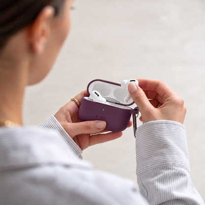 Tech-Protect Silicone Hook Case for Apple AirPods Pro 3, Burgundy