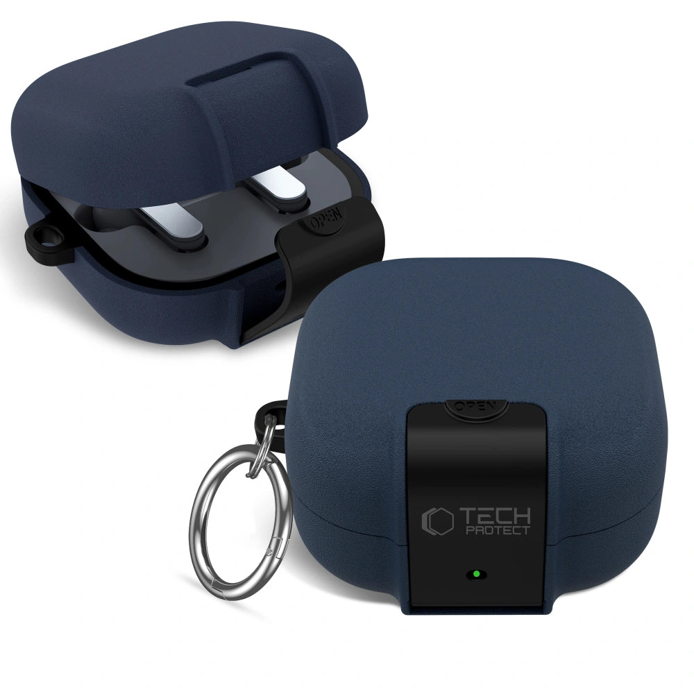 Tech-Protect Slim Hook Case for Samsung Galaxy Buds4 / Buds4 Pro, Navy Blue