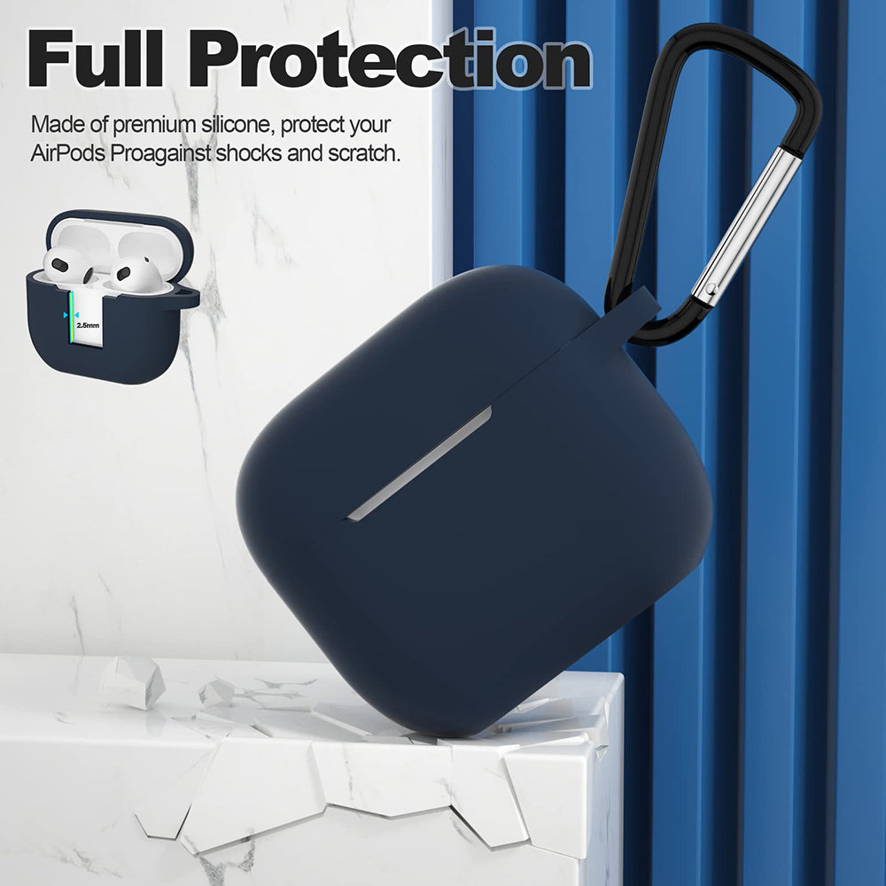 Techsuit Silicone Case for Apple AirPods 3, Navy Blue