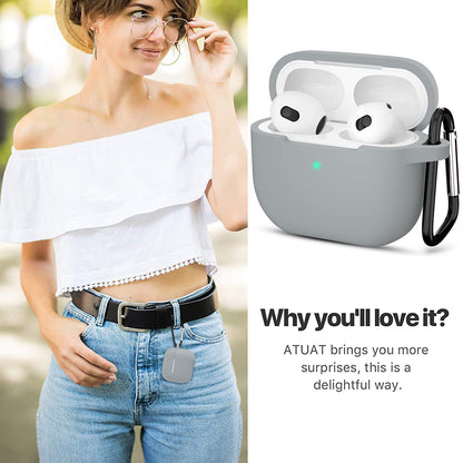 Techsuit Silicone Case for Apple AirPods 3, Gray