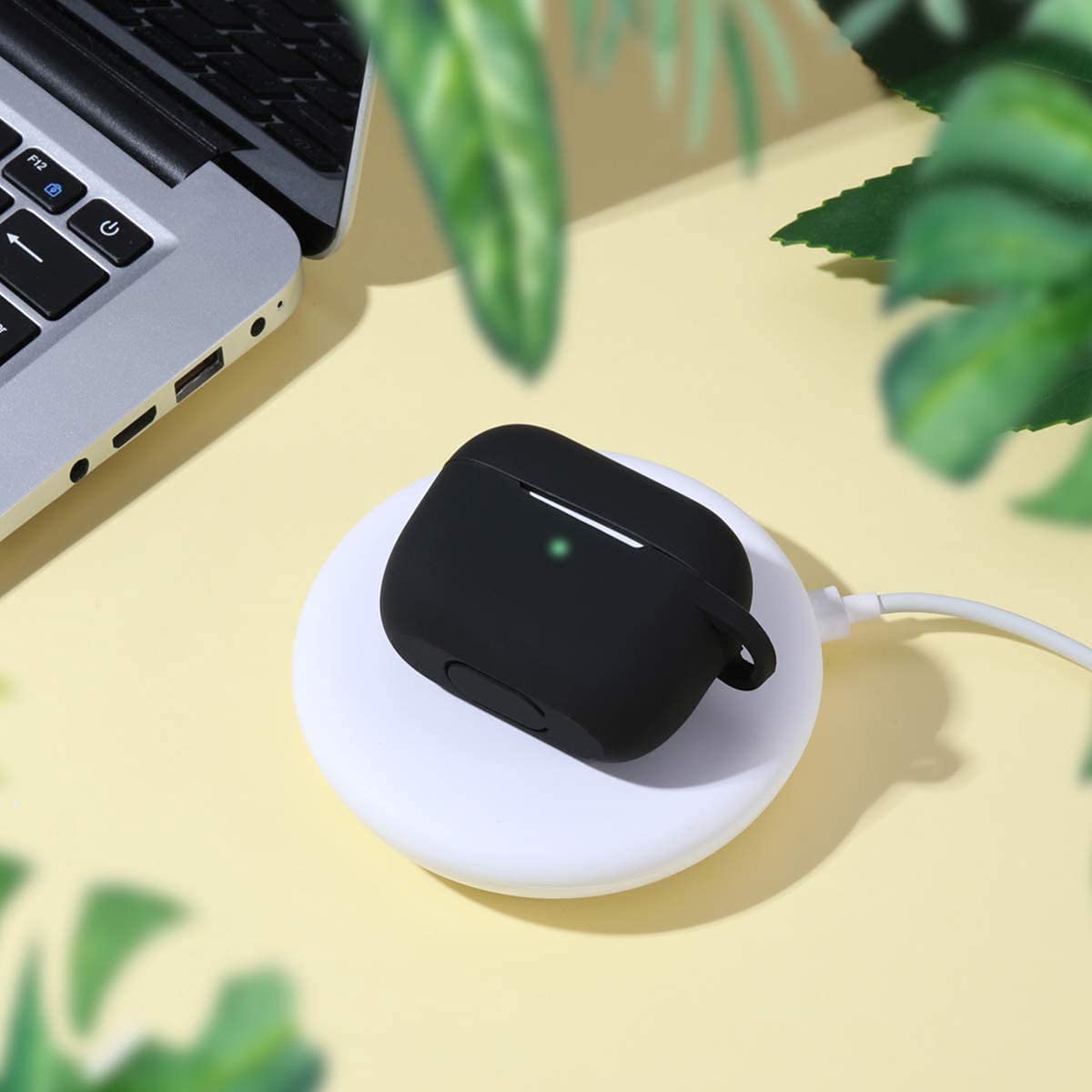 Techsuit Silicone Case for Apple AirPods Pro Series, Black