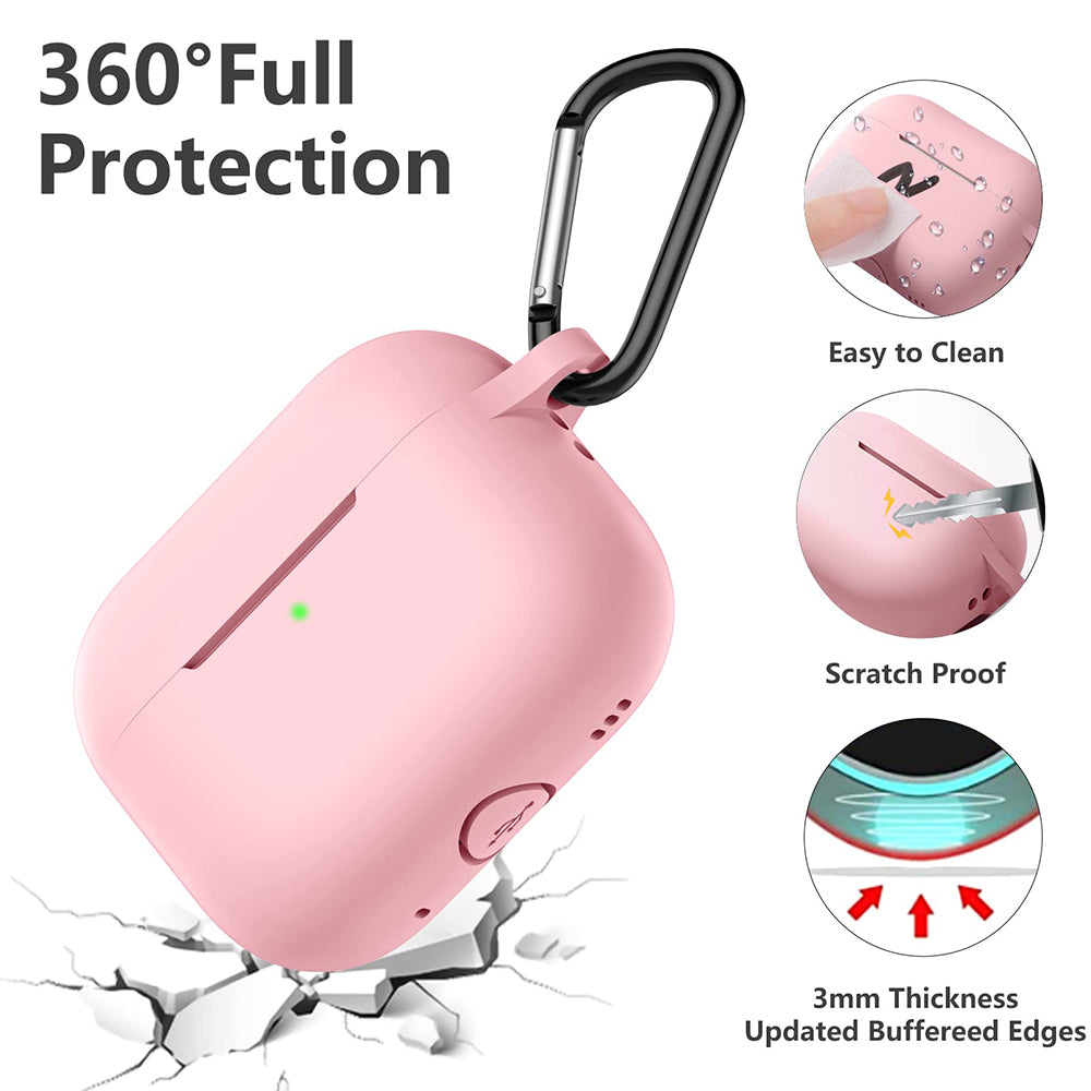 Techsuit Silicone Case for Apple AirPods Pro Series, Pink