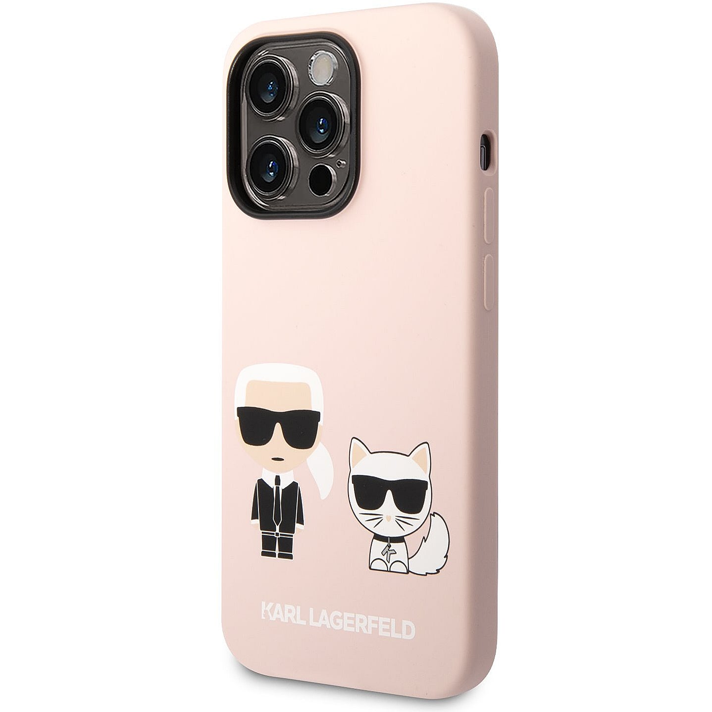 MagSafe Case for Apple iPhone 14 Pro Max, Karl Lagerfeld, Silicone Body Karl & Choupette, Pink