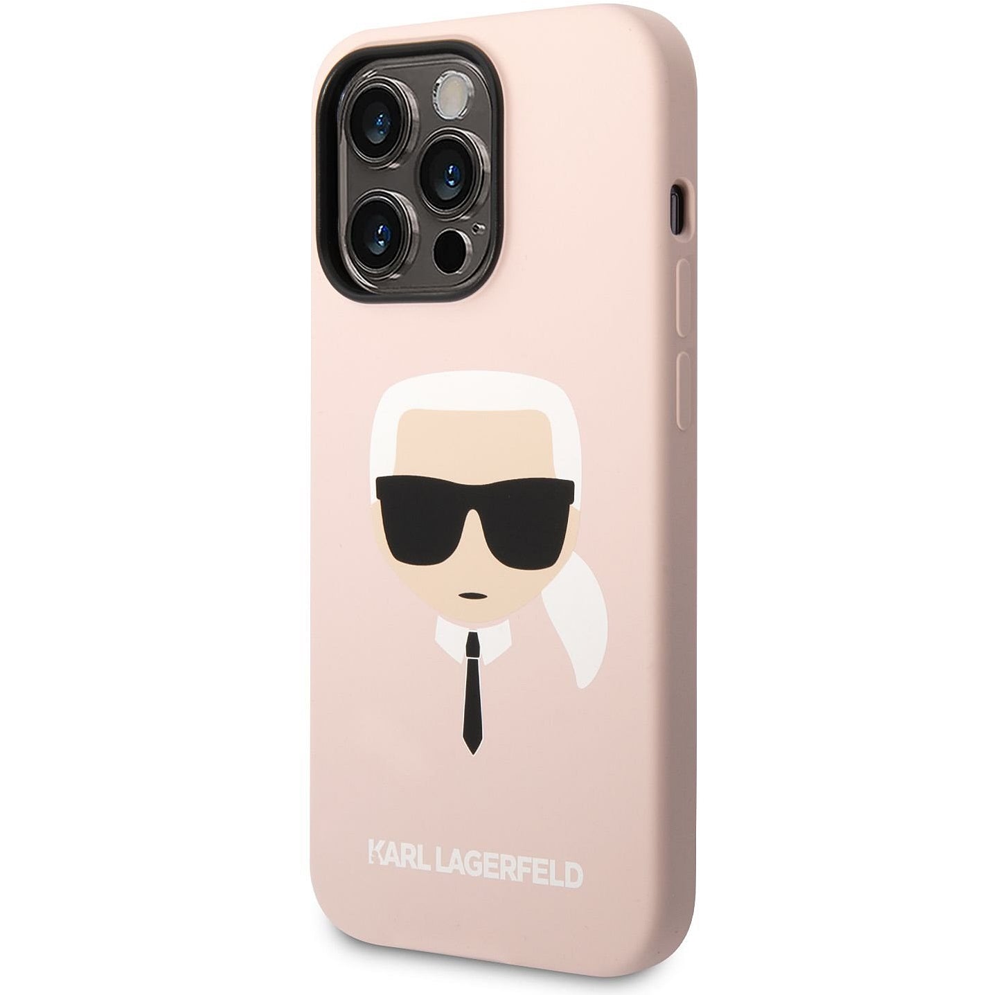 Case for Apple iPhone 14 Pro Max, Karl Lagerfeld, Silicone Karl's Head, Pink