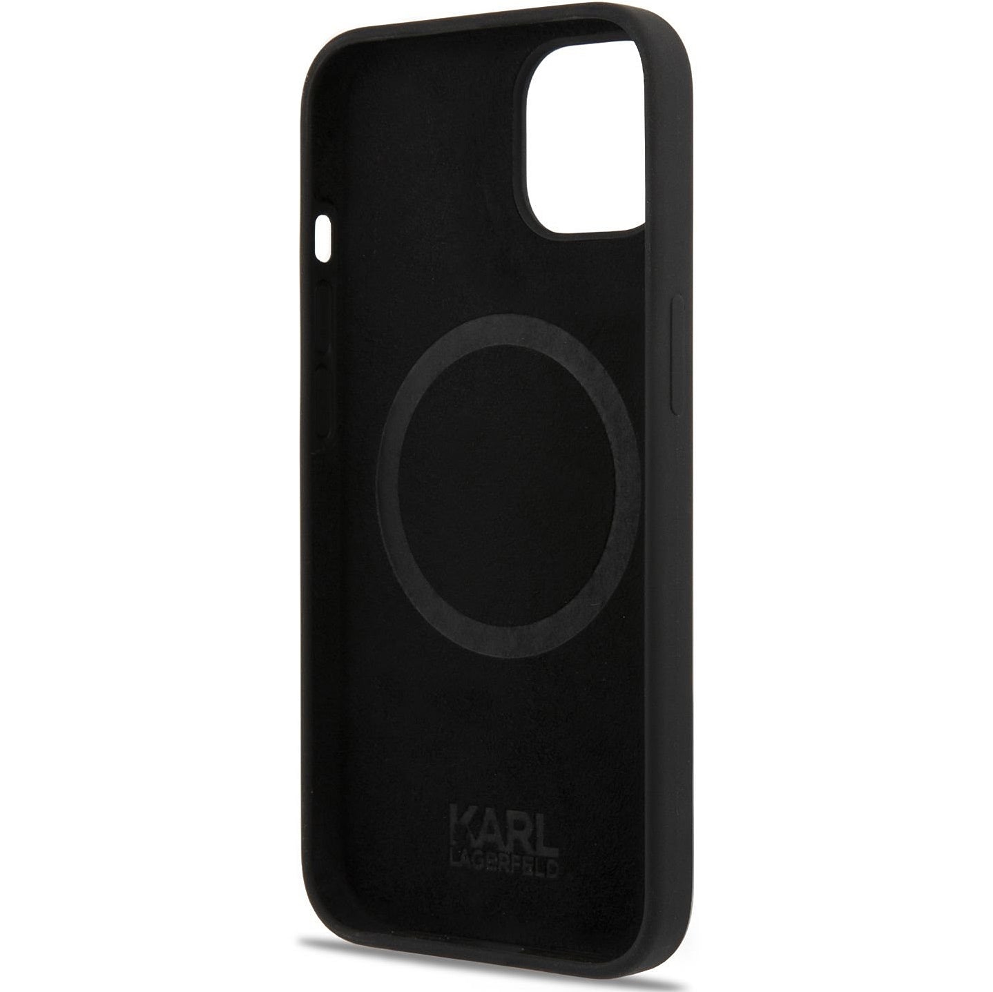 MagSafe Case for Apple iPhone 14 Plus, Karl Lagerfeld, Karl & Choupette Silicone, Black