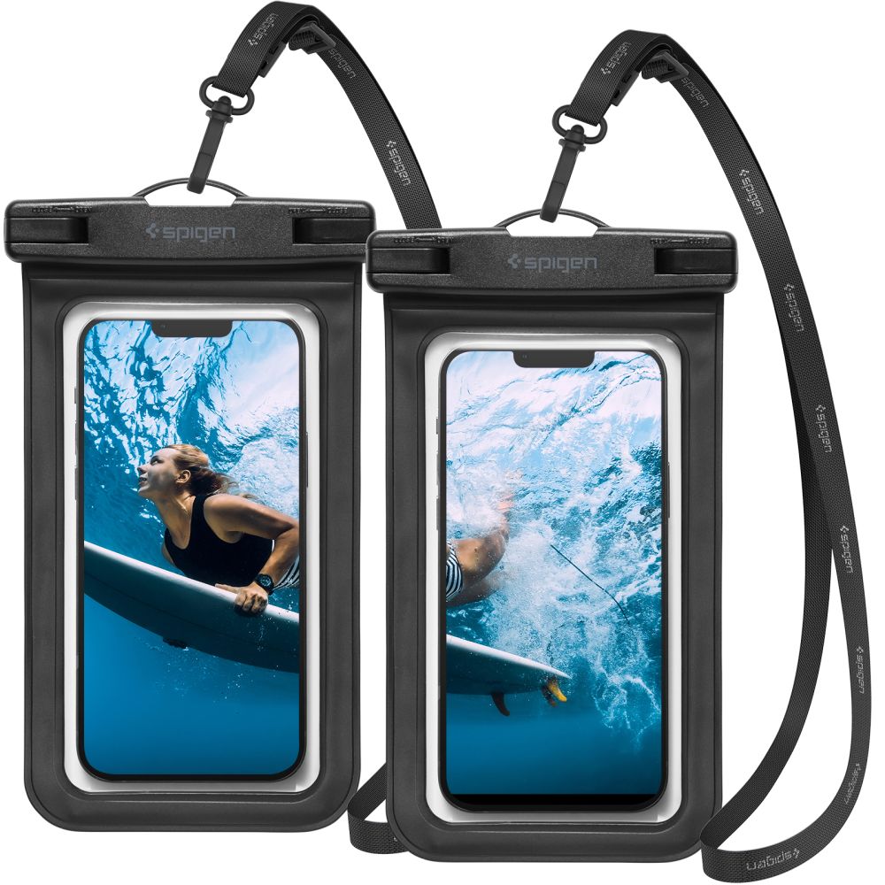Universal Waterproof Case for Phone max. 3.5inch - 7inch, Spigen, A601, Set of 2 pieces, Black AMP04523