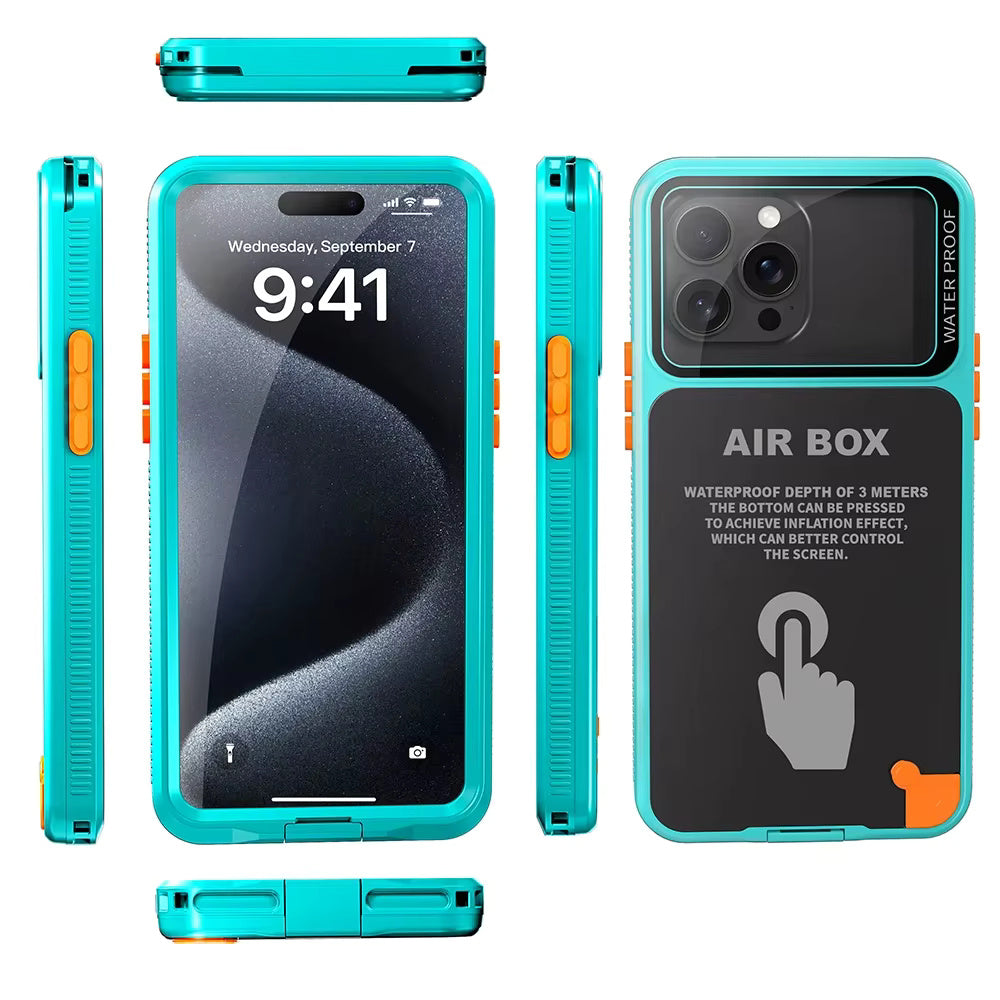 Universal Waterproof Case for Phone max. 6.7inch, ShellBox, AirBox, Blue