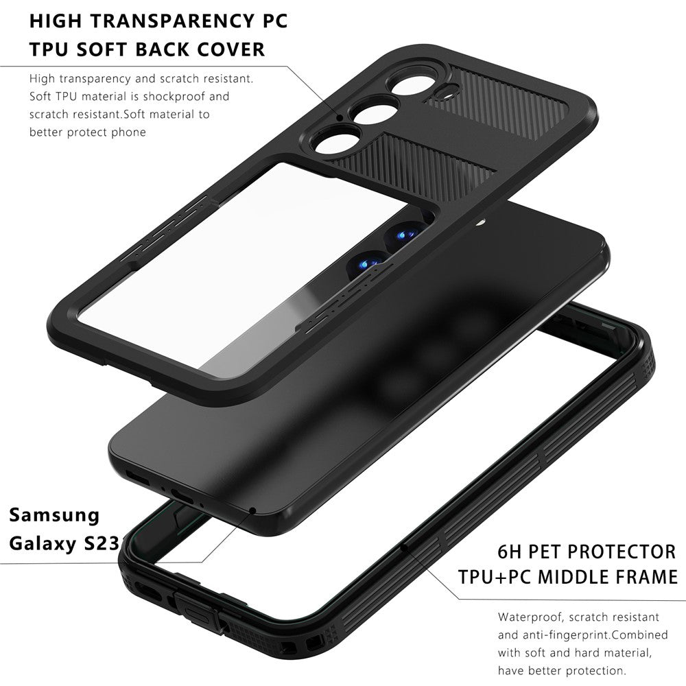 Waterproof Case for Samsung Galaxy S26 Plus S947, ShellBox, Black