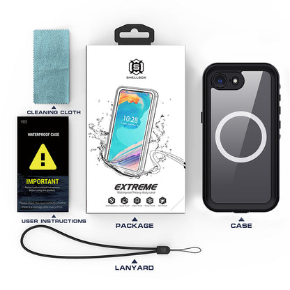 MagSafe Waterproof Case for Apple iPhone 17e / 16e, Techsuit, Shellbox, Black