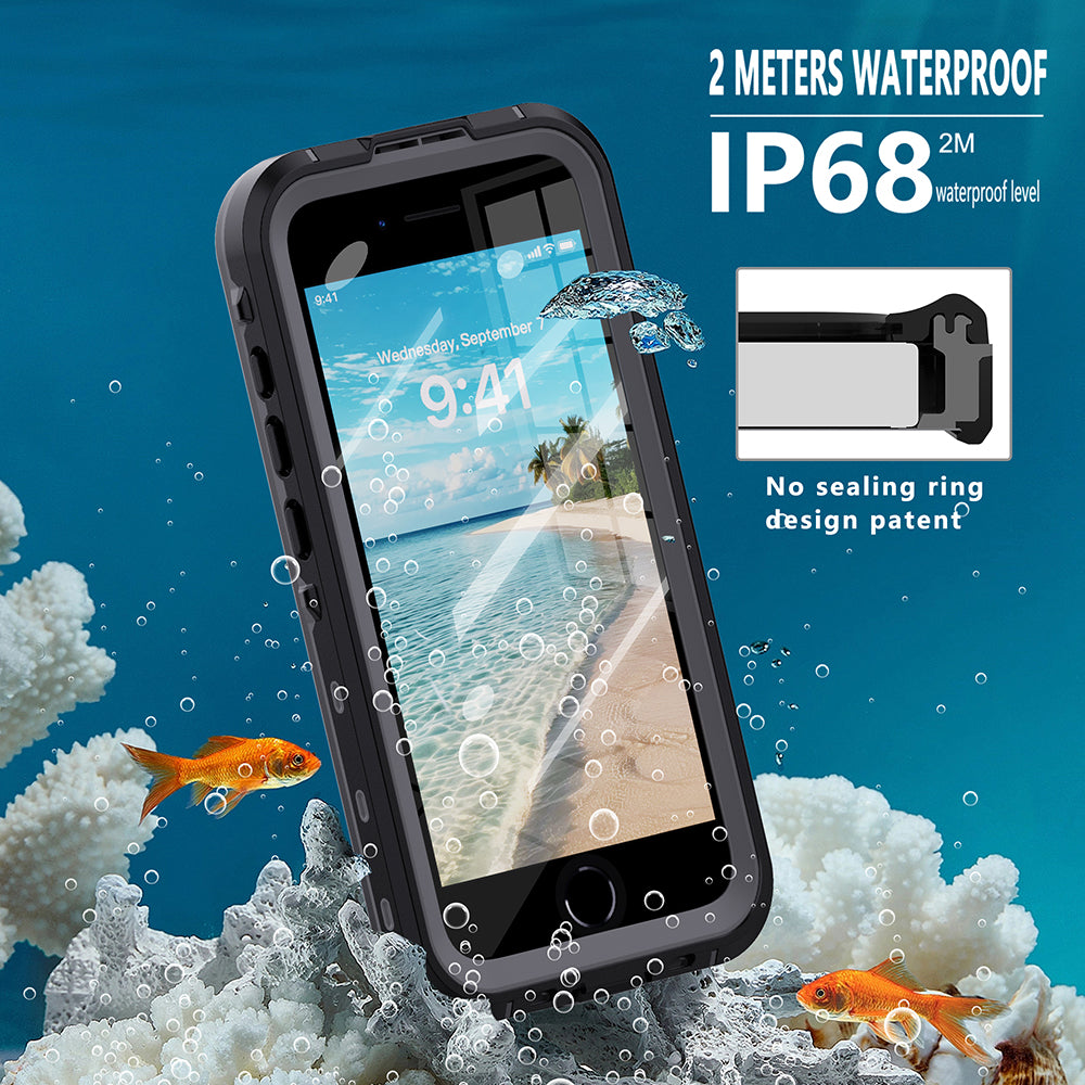 MagSafe Waterproof Case for Apple iPhone 17e / 16e, Techsuit, Shellbox, Black