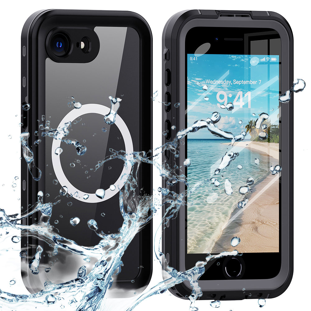 MagSafe Waterproof Case for Apple iPhone 17e / 16e, Techsuit, Shellbox, Black