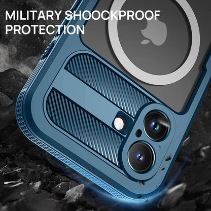 Waterproof Case for Apple iPhone 16, ShellBox, Carbon, Black