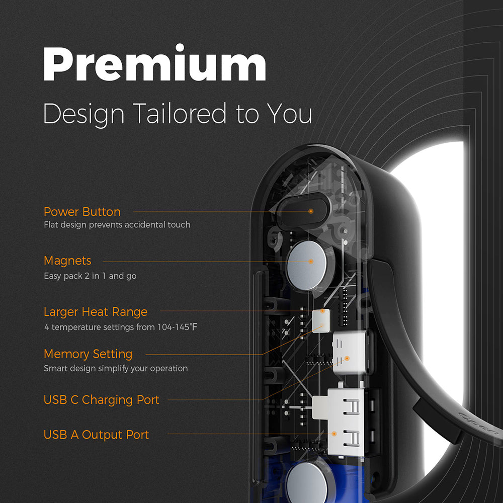 Ocoopa UT2s Hand Warmer, Black