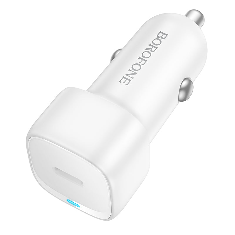 Borofone BZ34A Cloud Car Charger, 20W, 3A, 1 x USB-C, White