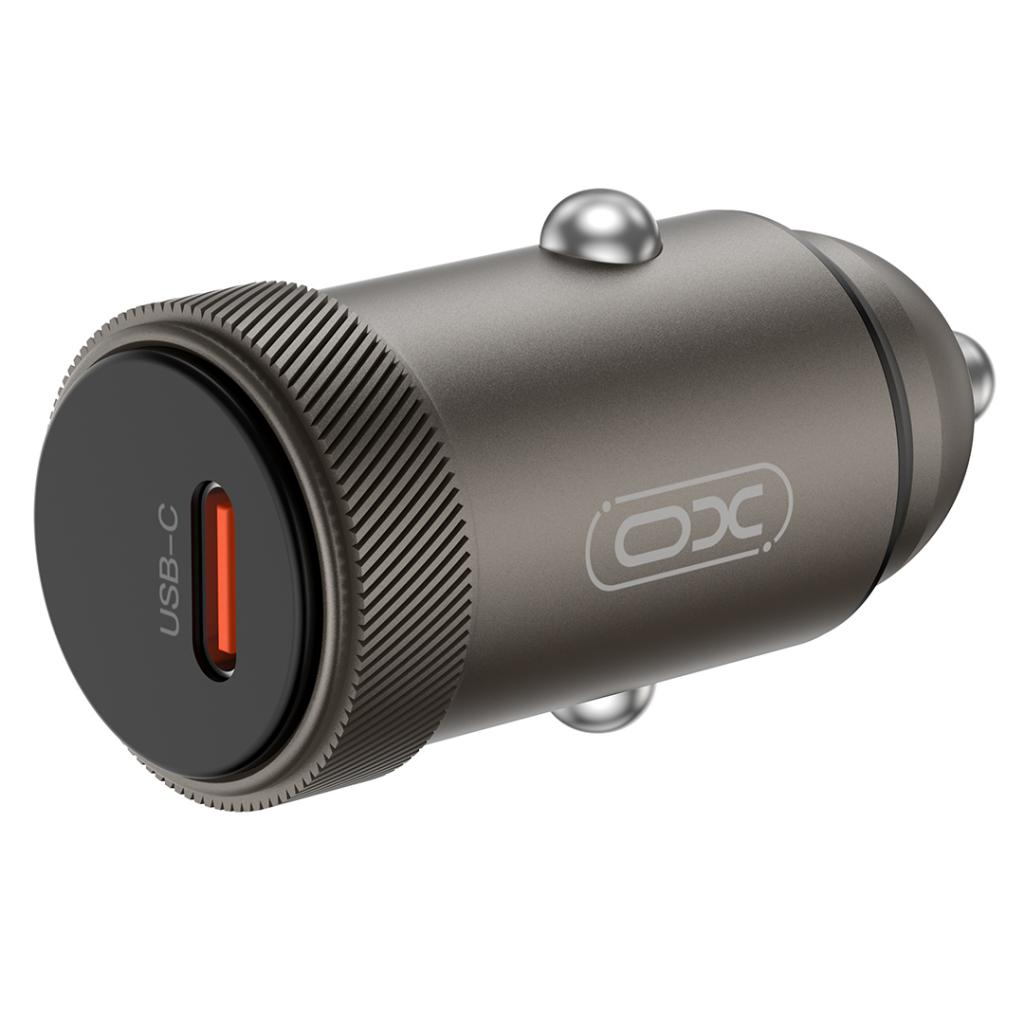 Car Charger with USB-C Cable XO Design CC70, 30W, 3A, 1 x USB-C, Black