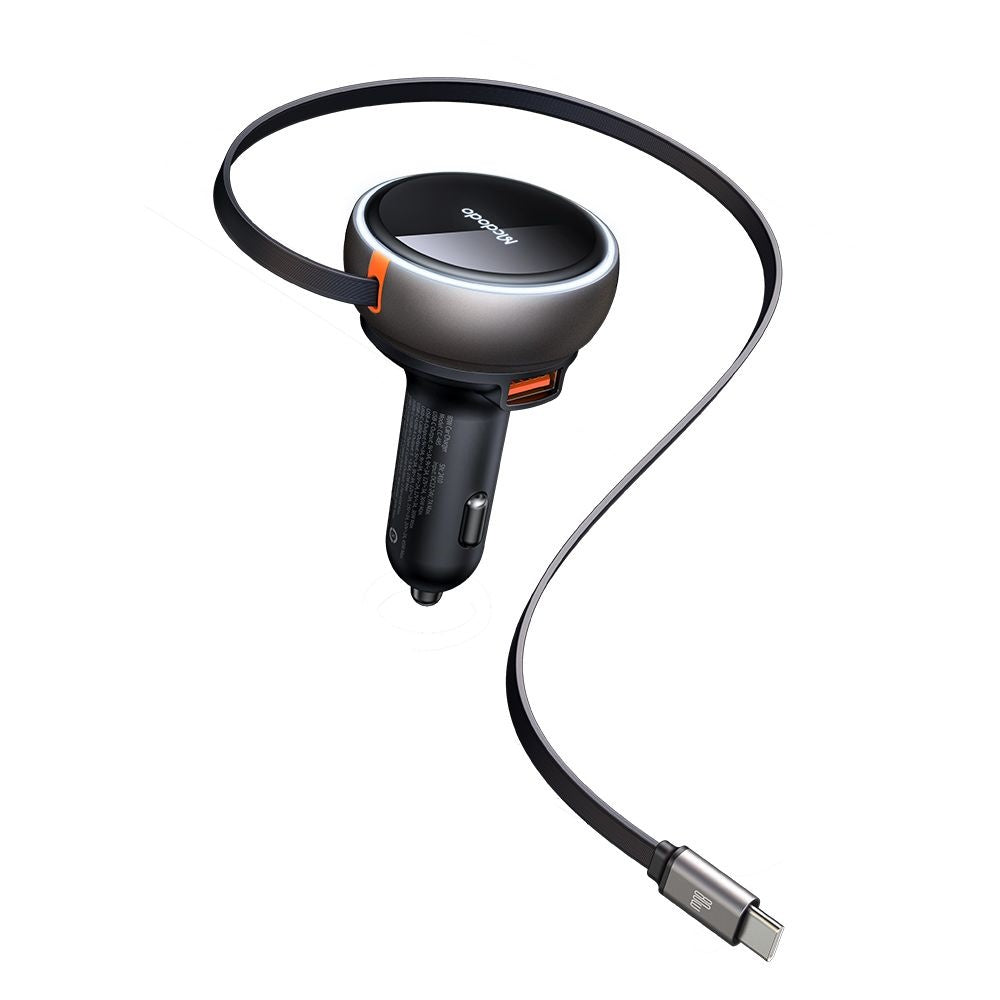 Car Charger with USB-C Cable McDodo CC-4850, 80W, 3A, 1 x USB-A - 1 x USB-C, Black