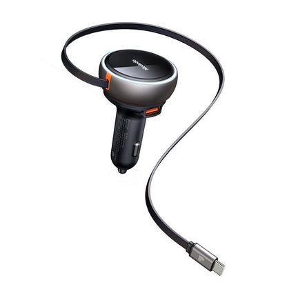 Car Charger with USB-C Cable McDodo CC-4850, 80W, 3A, 1 x USB-A - 1 x USB-C, Black
