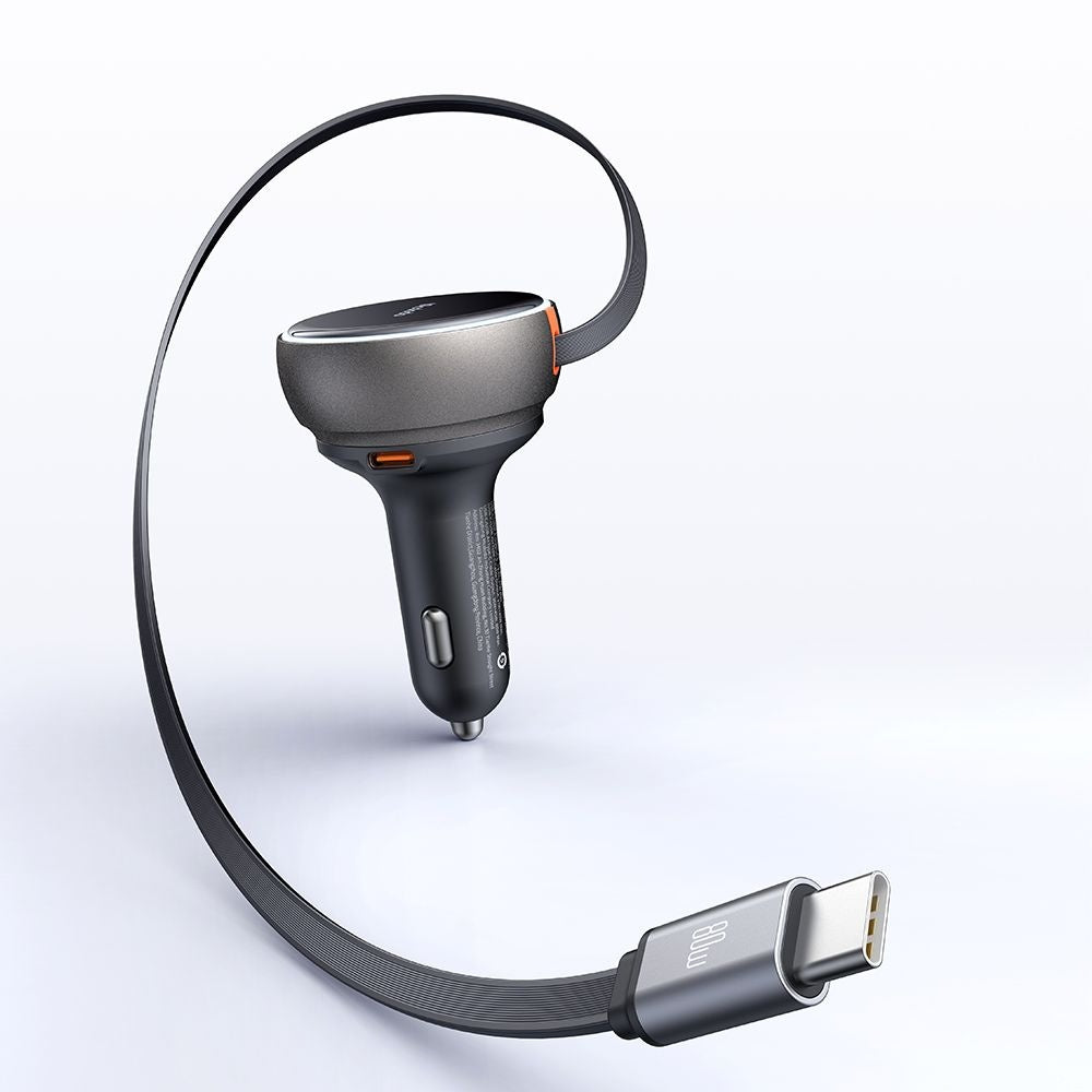 Car Charger with USB-C Cable McDodo CC-4850, 80W, 3A, 1 x USB-A - 1 x USB-C, Black