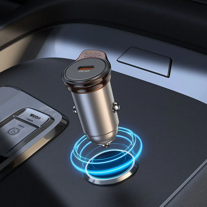 HOCO NZ16 Car Charger, 30W, 3A, 1 x USB-C, Gray