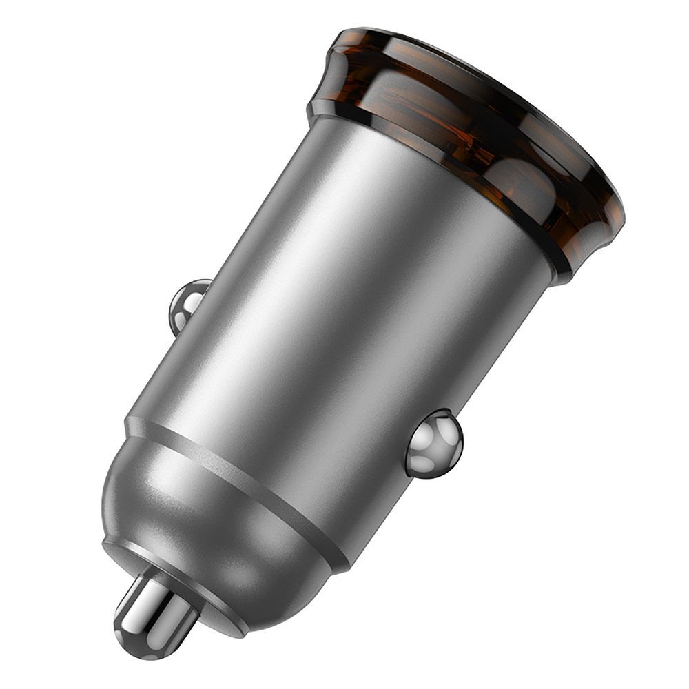 HOCO NZ16A Car Charger, 43W, 3A, 1 x USB-A - 1 x USB-C, Gray