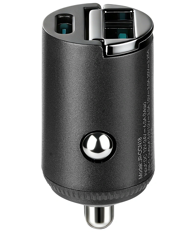 Joyroom JR-CCN18 Car Charger, 65W, 1 x USB-A - 1 x USB-C, Black