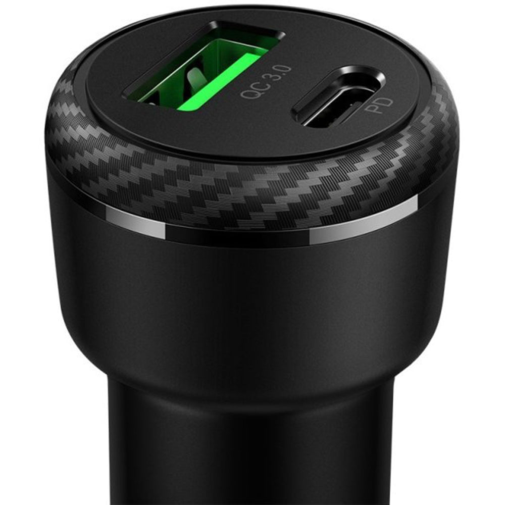 McDodo CC-5970 Car Charger, 38W, 3A, 1 x USB-A - 1 x USB-C, Black