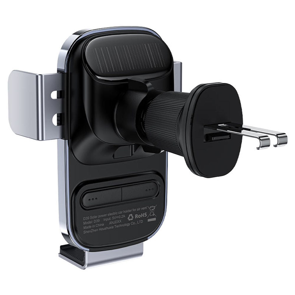 Acefast D39 Wireless Car Charger with Solar Panel, 15W, 1.67A, Black