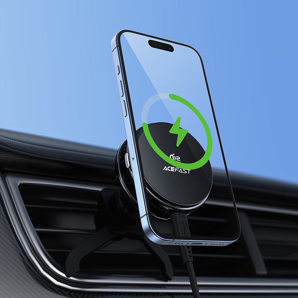 Acefast D66 Wireless Car Charger, 25W, Black