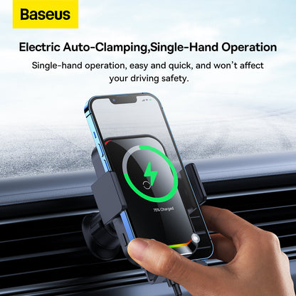 Baseus Halo Wireless Car Charger, 15W, 1.67A, Black SUDD000001