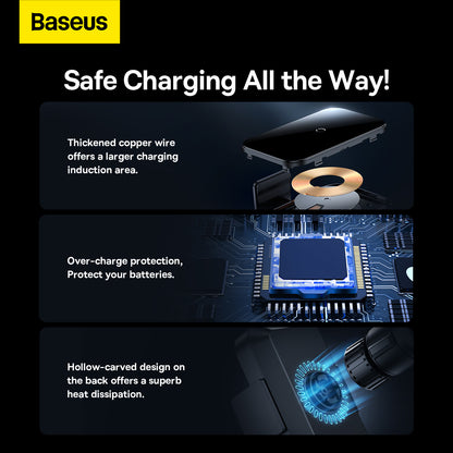 Baseus Halo Wireless Car Charger, 15W, 1.67A, Black SUDD000001